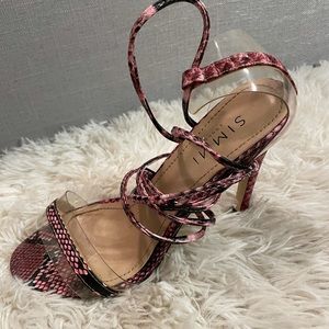 Simmi heels snakeskin size 8